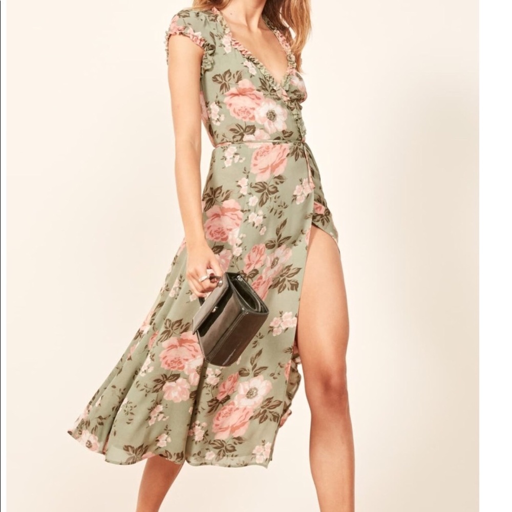 Reformation Wrap Midi Dress